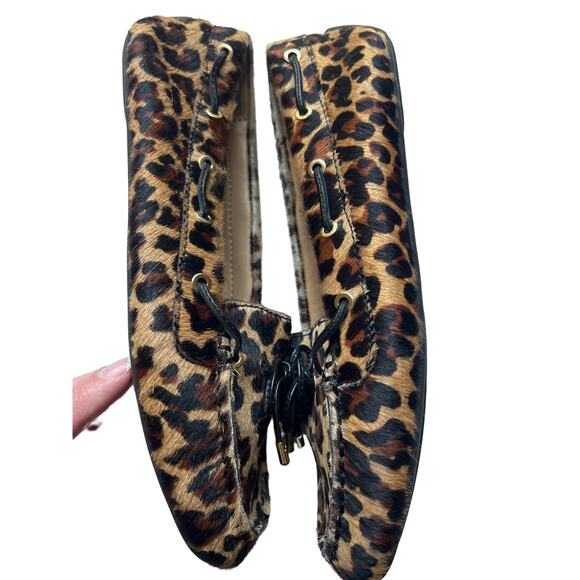 Talbots Leopard Print Fur Loafers Flats Women's Size 6.5 - Picture 3 of 7